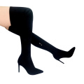 2019 Women's Thigh High boots High Heel Black Suede Sexy A246 Ladies Women Winter Custom Over The Knee Boots